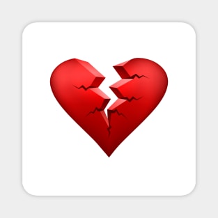 Red Broken Heart Magnet