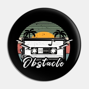 Design Obstacle Proud Name Vintage Gift 70s 80s 90s Pin
