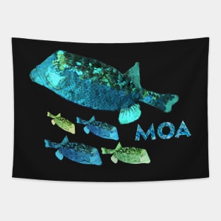 Moa - Tropical, Boxfish - Hawaiian Fish Tapestry