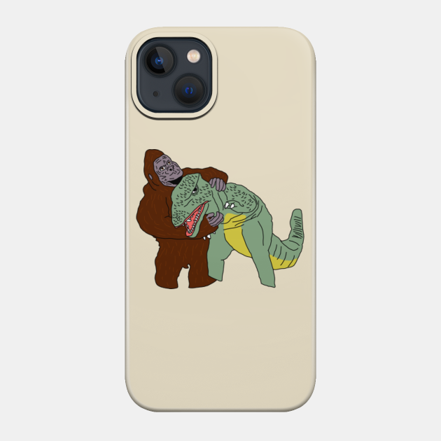 King Kong Vs. Gorosaurus Drawing - King Kong - Phone Case