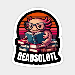 Readsolotl, Axolotl Reading Books Magnet
