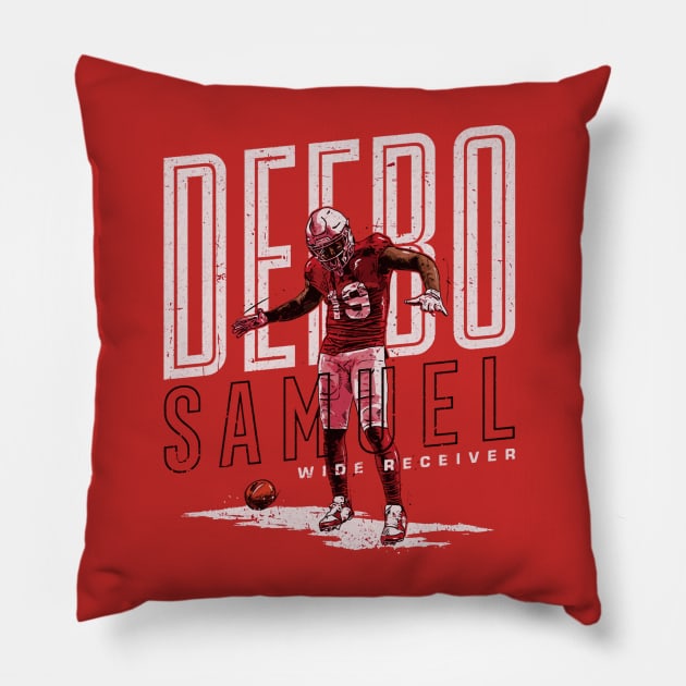 Deebo Samuel Celebration San Francisco Pillow by Chunta_Design