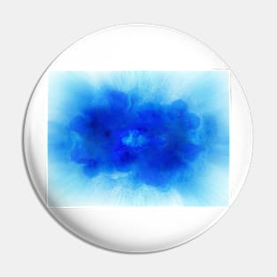 Abstract blue fire explosion with sparks isolated on white background Pin