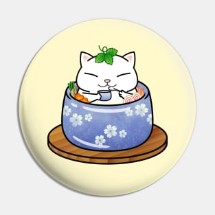 Chubby Cat Chawanmushi Pin