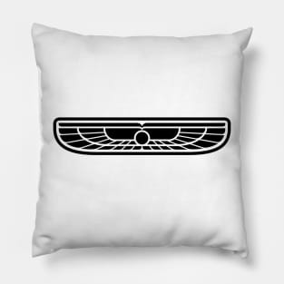 Black Winged Sun Logo Pillow