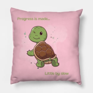 Progress is made little by slow! Cute Turtle wins the race! Pillow