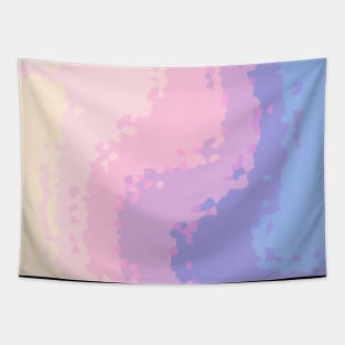 Waves Of Pastel Yellow, Pinks and Blue Tapestry