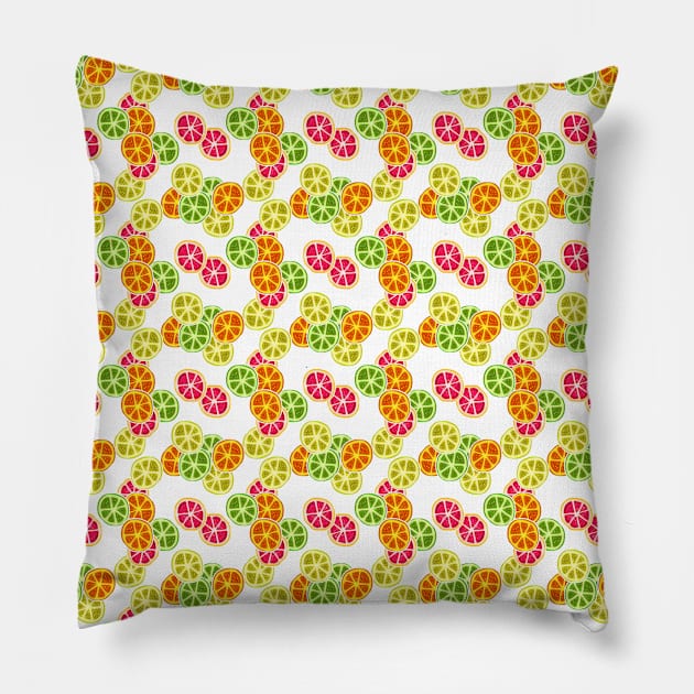 Citrus Fruit Pattern Pillow by saradaboru