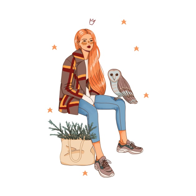 The Girl and the Owl by fiorellaannoni