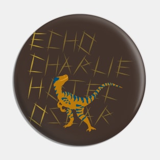 Echo the Raptor Silhouette Pin