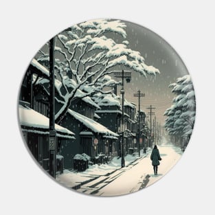 Hiroshima Streets in Winter Pin