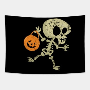 Funny Halloween skeleton costume Skull Shirts For Kids Tapestry