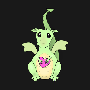 Cute Baby Dragon with Heart T-Shirt