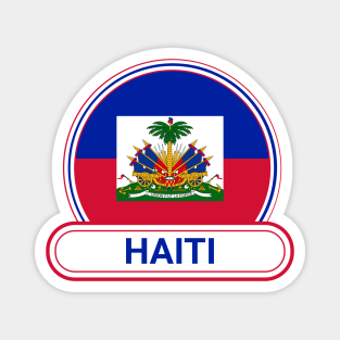 Haiti Country Badge - Haiti Flag Magnet