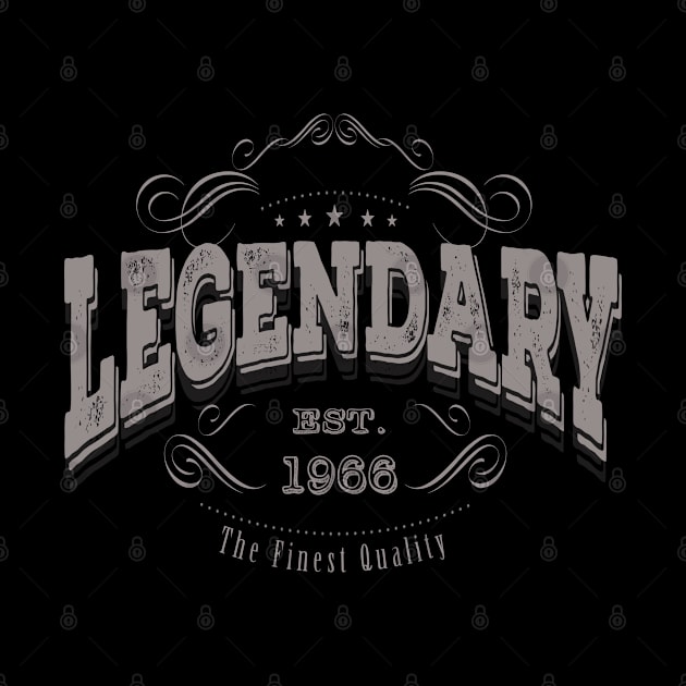 1966 Birthday Legendary Classic Logo Vintage Design by familycuteycom