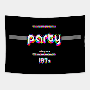 Party 1970 ColorGroove Retro-Rainbow-Tube nostalgia (wf) Tapestry