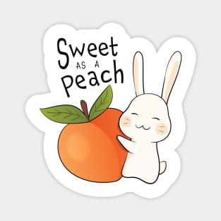 Sweet as a Peach Bunny Magnet