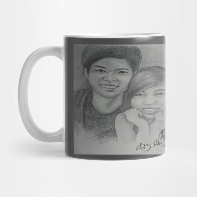 Boy And Girl Pencil Drawing Boy Girl Pencil Drawing Portrait Mug Teepublic Uk