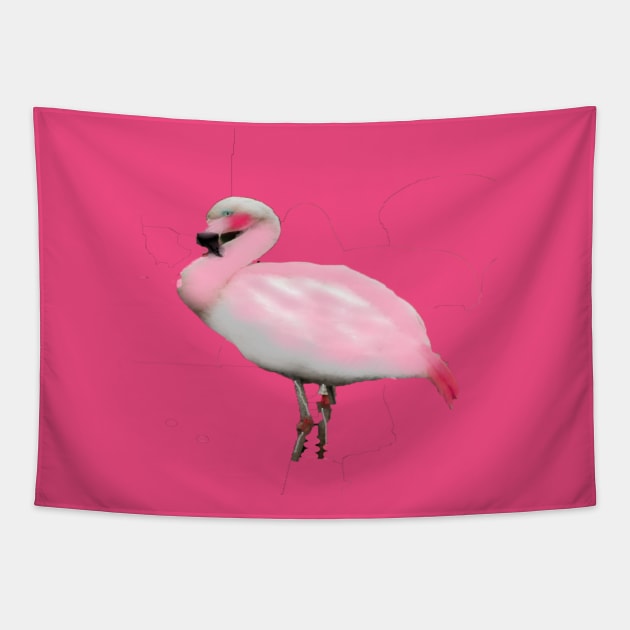 flamingo Tapestry by Tabitha Kremesec 