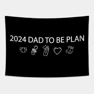 Funny New Dad To Be 2024 Baby Arrival Pregnancy Announcement Tapestry
