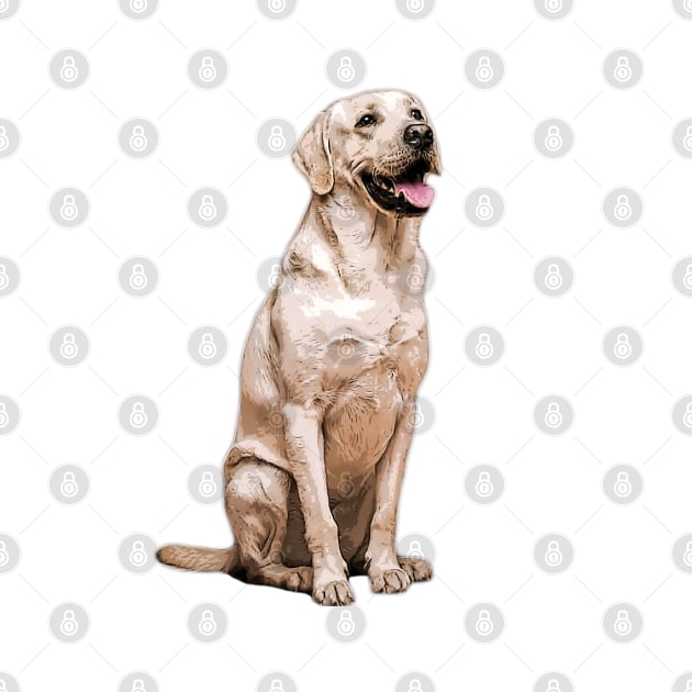 Labrador Retriever Golden Dog by ElegantCat