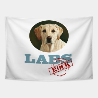 Yellow Labs Rock! Tapestry