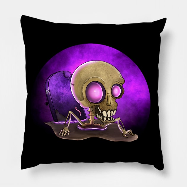 Undead Skeleton Pillow by Svh_illustrations