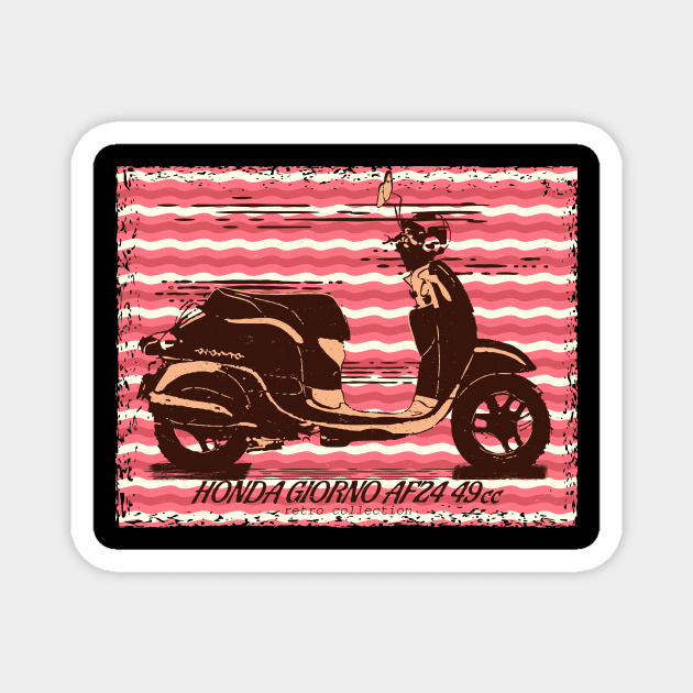 Retro Vintage Scooter #3 Magnet by YTdesign