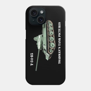 T-34-85 Medium Tank w/Toadman txt_wht Phone Case