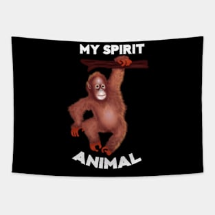 Orangutan Spirit Animal Tapestry