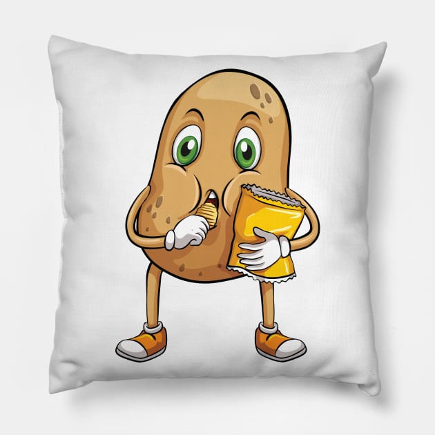 Potato - Funny Potato Design Pillow by KC Happy Shop