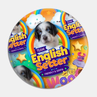 English Setter Puppy Pin