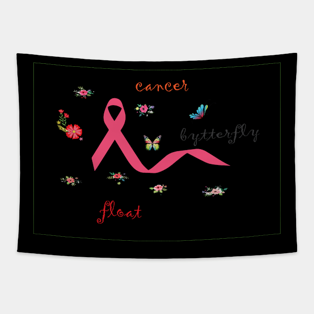 Breast Cancer Ribbon Print Tapestry by busines_night