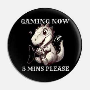 Funny Dinosaur Dragon Dad Video Game Pin