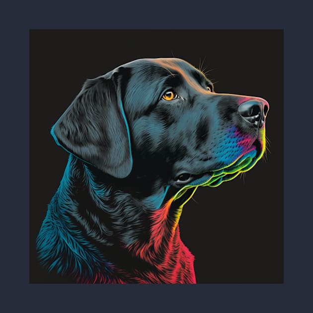 Black Lab Profile Painting by Star Scrunch