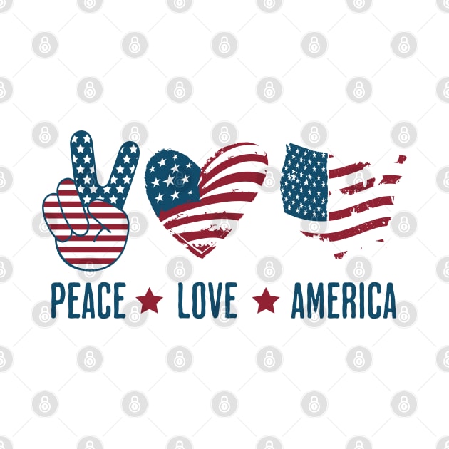 Peace Love America by Odetee