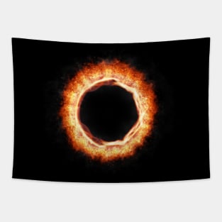 Flame Fire Circle Design Tapestry