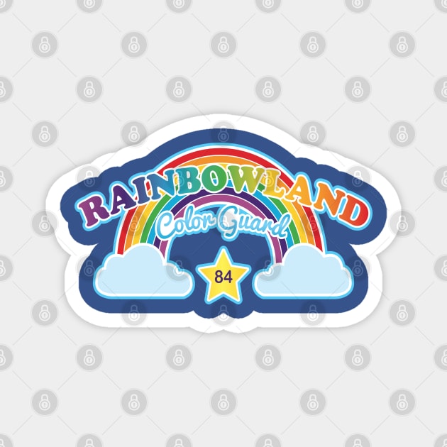 Retro '84 Rainbowland Color Guard Magnet by DeepDiveThreads