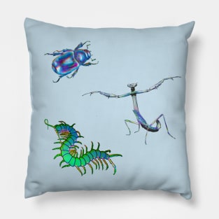 Blue and Green Bugs Mini Pack Pillow