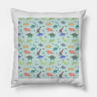 Dinosaur pattern - green theme Pillow