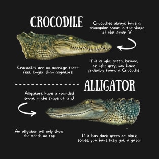 Animal Facts - Crocodile vs Alligator T-Shirt