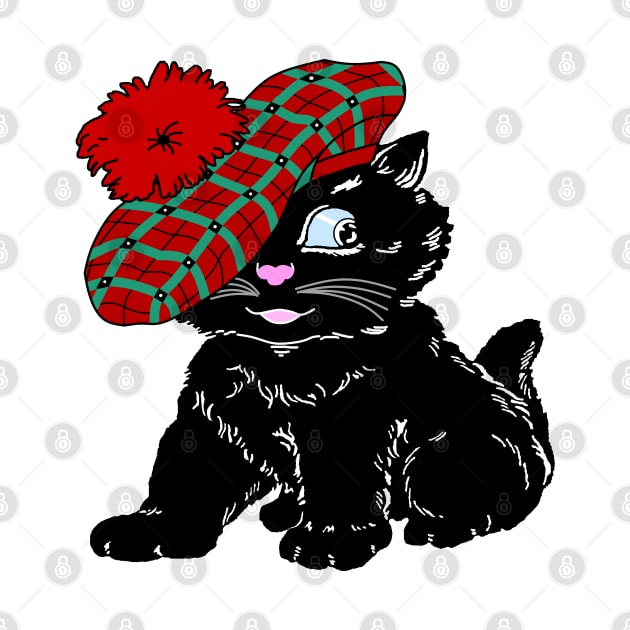 Scottish Lucky Black Cat by KarwilbeDesigns