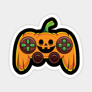 Video Game Controller Pumpkin Halloween Gamer Magnet