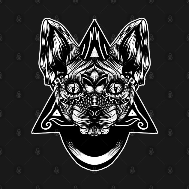 Sphynx pattern bw by fakeface