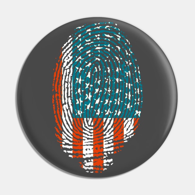 American fingerprint Pin by Katrin Moth