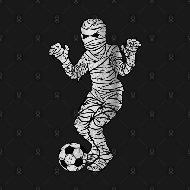 Soccer Mummy Halloween Sports Humor by E