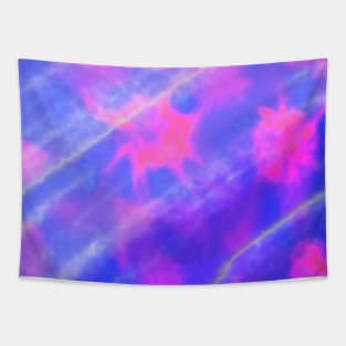 Pink purple watercolor abstract art Tapestry