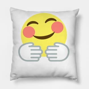 Hugging Emoji Face Pillow