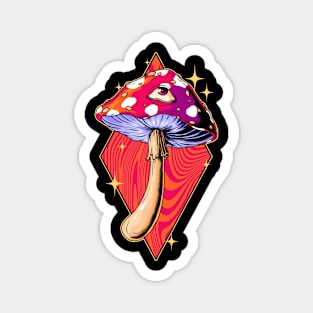 Trippy Third Eye Mushroom Magnet