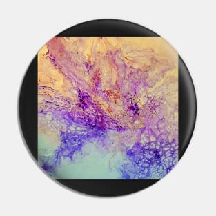 Abstract in Purple, Blue, and Yellow Pin